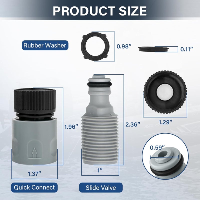 Trdzi Outboard Motor Quick Connect Flush Kit for Mercury, Mariner, Yamaha and Suzuki Outboard Engines - Marine Flush Adapter Outboard - Image 2